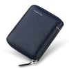 Leather Vertical Women's purse casual zipper short card holder multi functional men's portable zero wallet