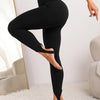 Seamless Black Leggings with Straps Yoga Summer Slightly Fashion Sexy High Waist Slim Tights Hip Lift