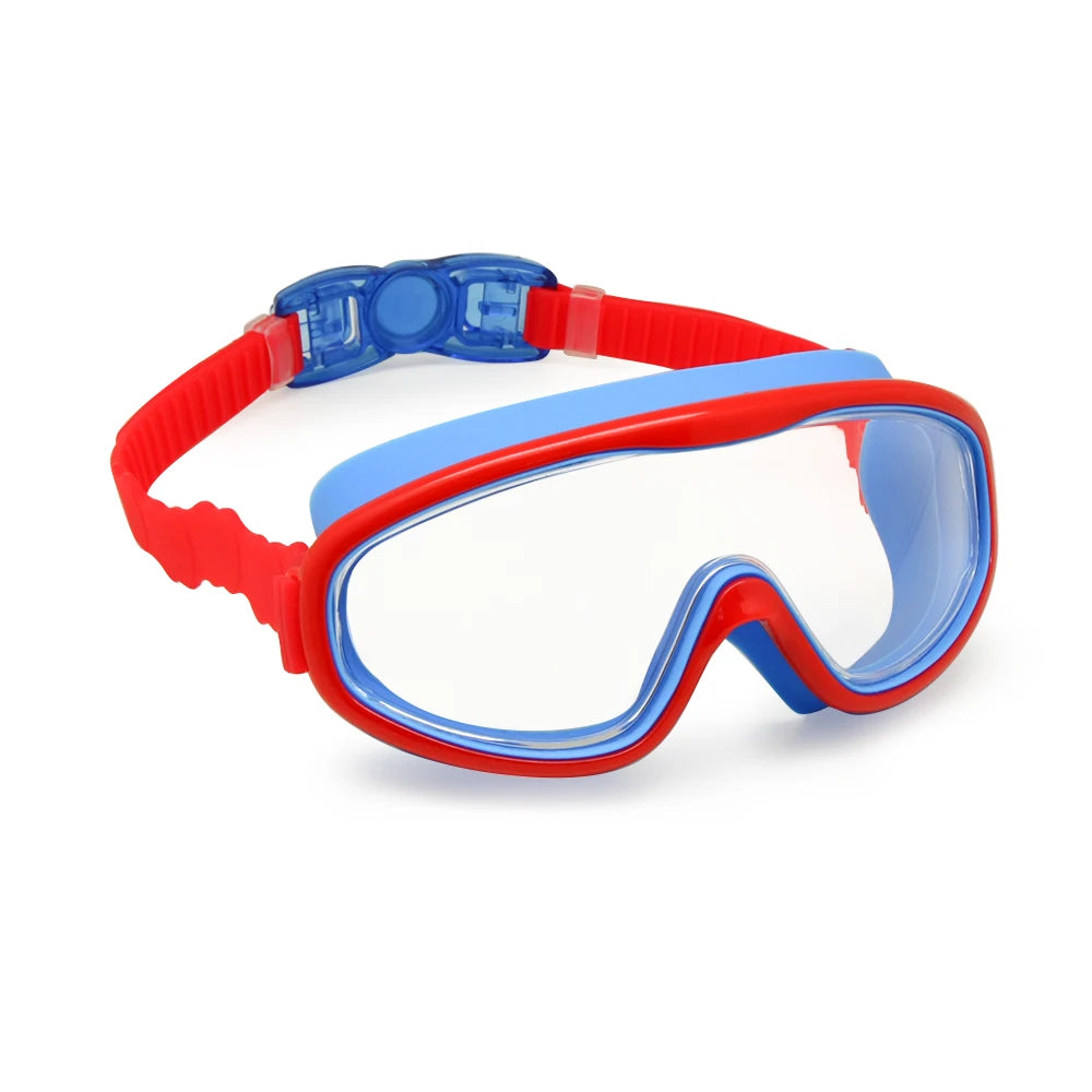 Kids Swim Goggles Children 3-8Y Wide Vision Anti-Fog Anti-UV Snorkeling Diving Mask Ear Plugs Outdoor Sports