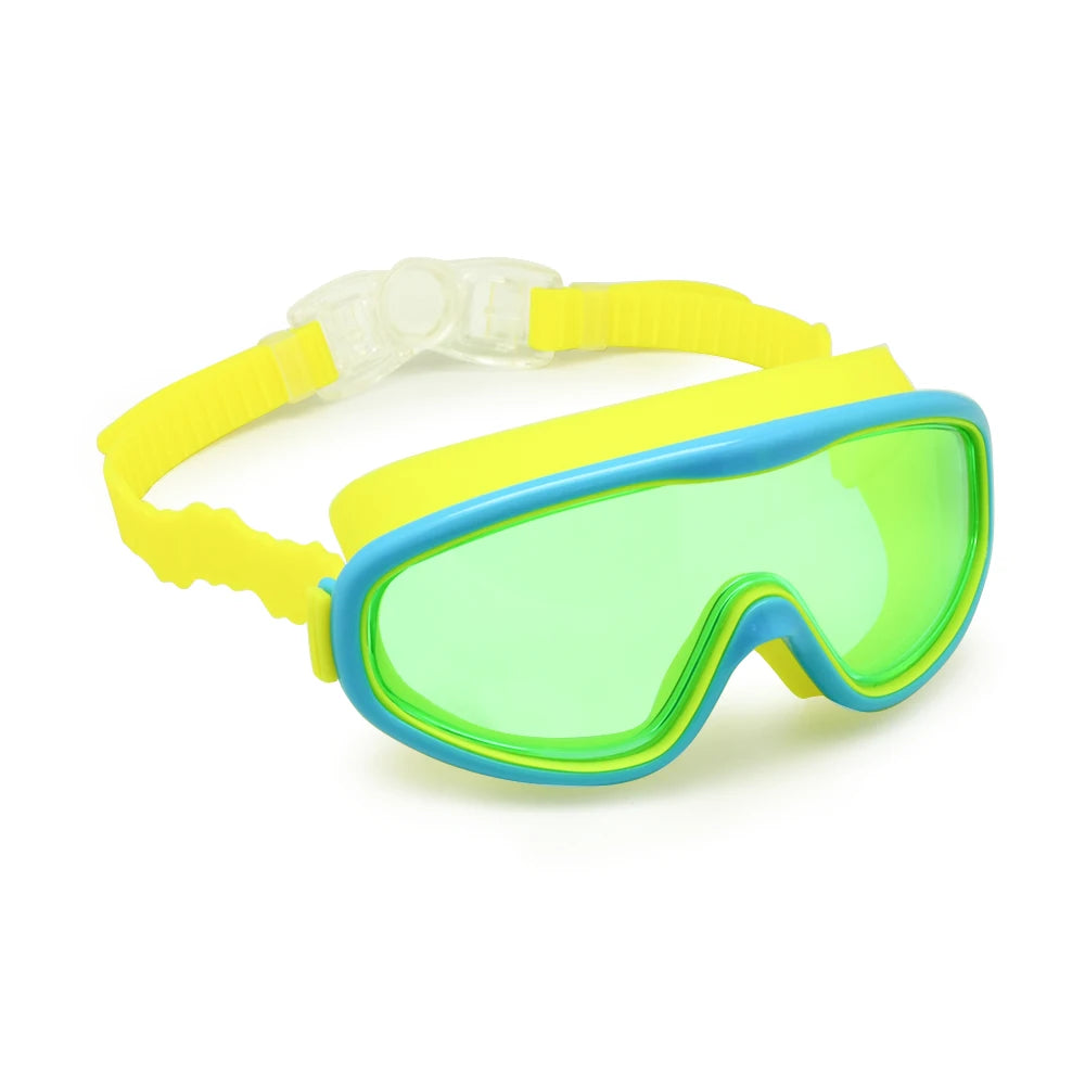Kids Swim Goggles Children 3-8Y Wide Vision Anti-Fog Anti-UV Snorkeling Diving Mask Ear Plugs Outdoor Sports
