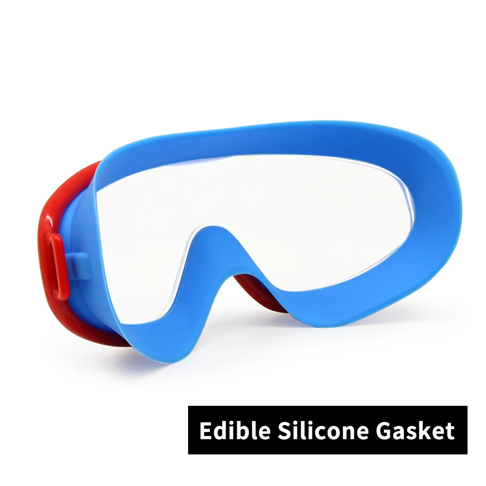 Kids Swim Goggles Children 3-8Y Wide Vision Anti-Fog Anti-UV Snorkeling Diving Mask Ear Plugs Outdoor Sports