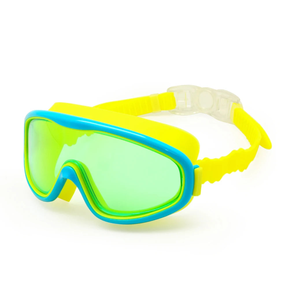 Kids Swim Goggles Children 3-8Y Wide Vision Anti-Fog Anti-UV Snorkeling Diving Mask Ear Plugs Outdoor Sports