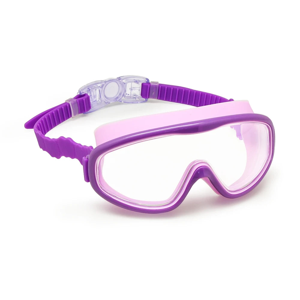 Kids Swim Goggles Children 3-8Y Wide Vision Anti-Fog Anti-UV Snorkeling Diving Mask Ear Plugs Outdoor Sports
