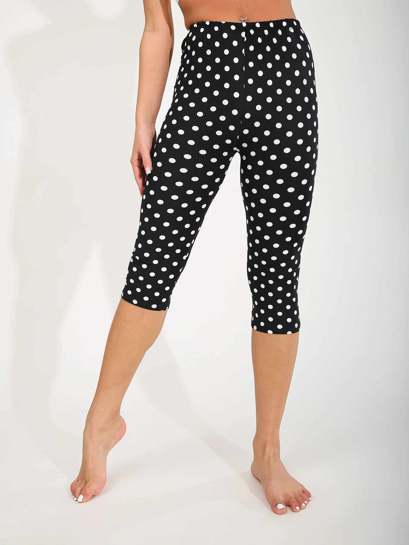 Fashionable And Casual Women's Legging Polka Dot Sports Fitness Yoga Pants Sexy And Elegant High Stretch Pencil Pants