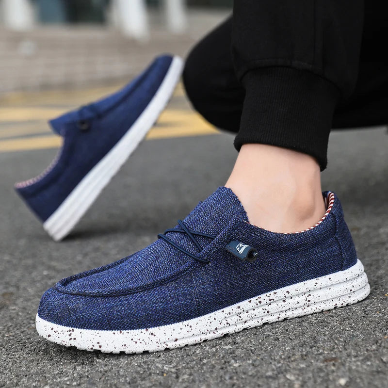 Canvas shoes for men - new style, breathable, suitable for spring and autumn, trendy, thick sole, one-piece boot, low heel, suit