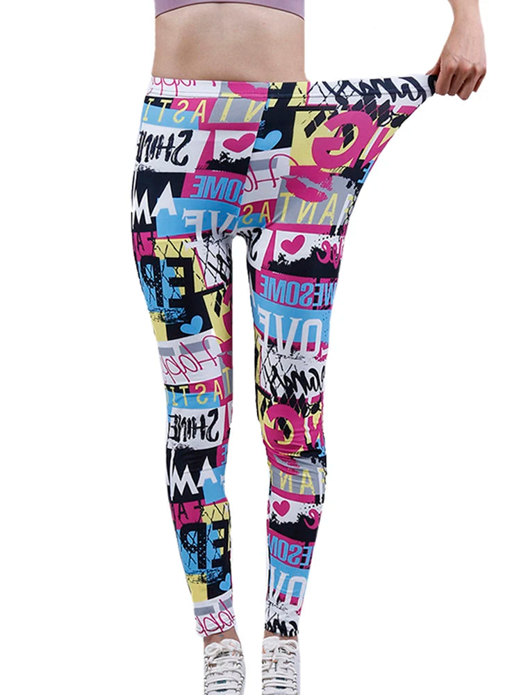 CUHAKCI Fashion Women Leggings Beautiful Leaf Floral Printing High Waist Jeggings Stretch Pant Sexy Hot Sale Clothing Mujer