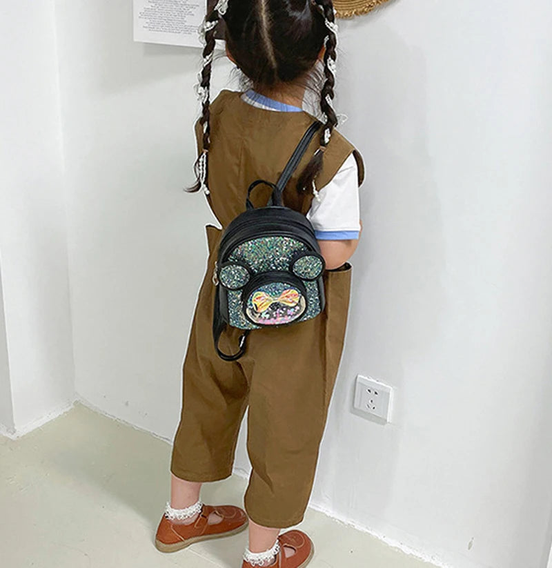 Cute Children Bag Fashion Sequin Kindergarten Backpacks for Baby Girls Cartoon Mouse Casual Backpack Princess Bag Girls Gifts