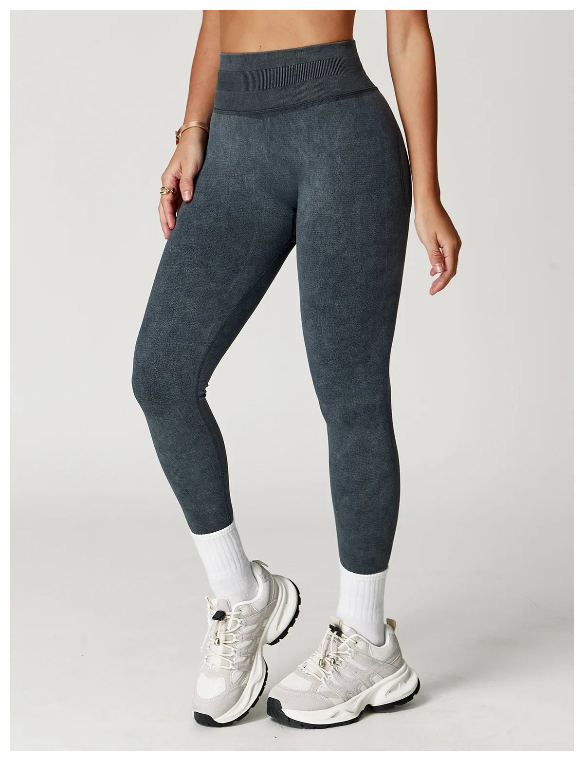 Yoga pants, impact leggings for women, seamless sports yoga pants, high-waisted ribbed gym wear, fitness training clothes