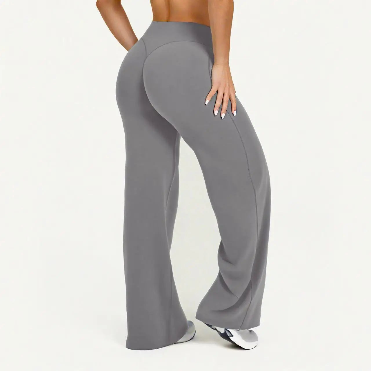 Straight Leg Pants Ultra Soft Butter Fabric Women Mid-Waist Yoga Pants Naked Feel Sports Leggings Pilates Running Sport Trousers