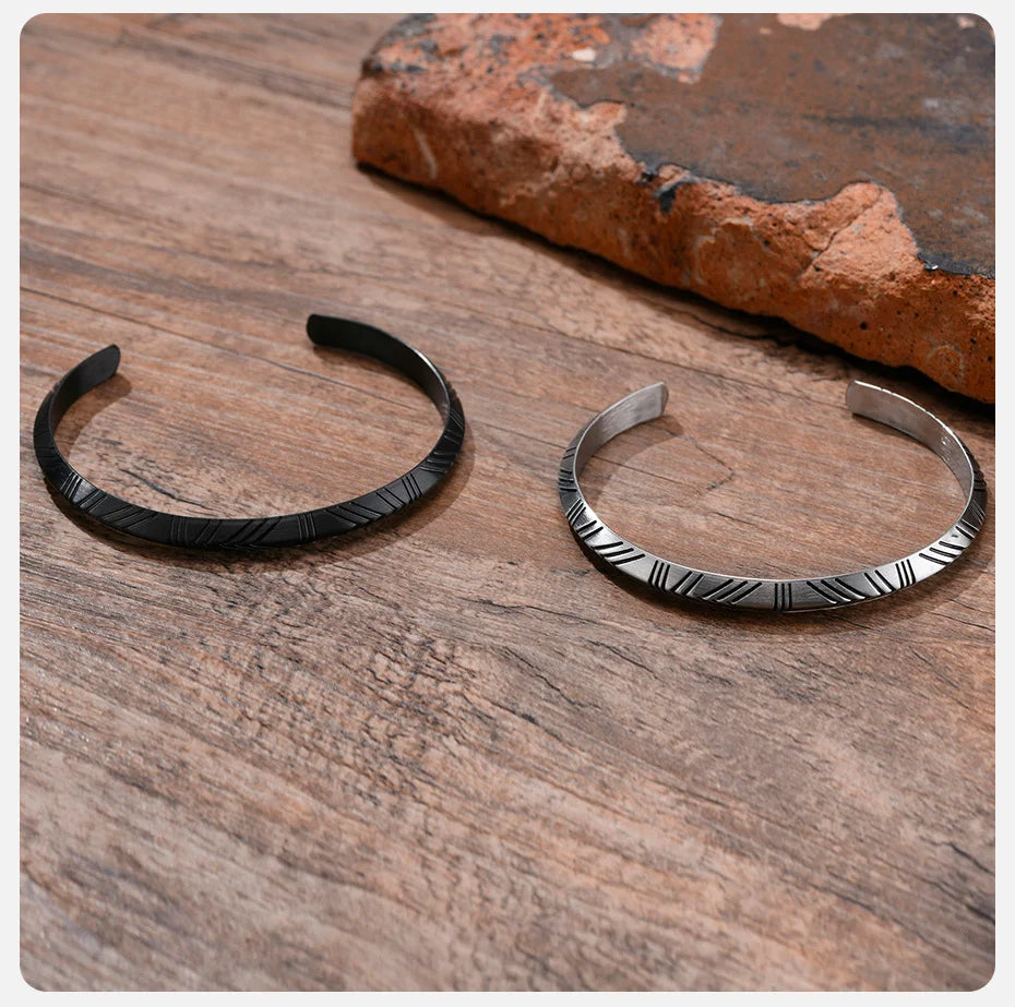 Vnox Vintage Norse Viking Cuff Bangle for Men, Stainless Steel Tribal Arrow Almut Male Bracelet,Rock Punk Boy Retro Jewelry