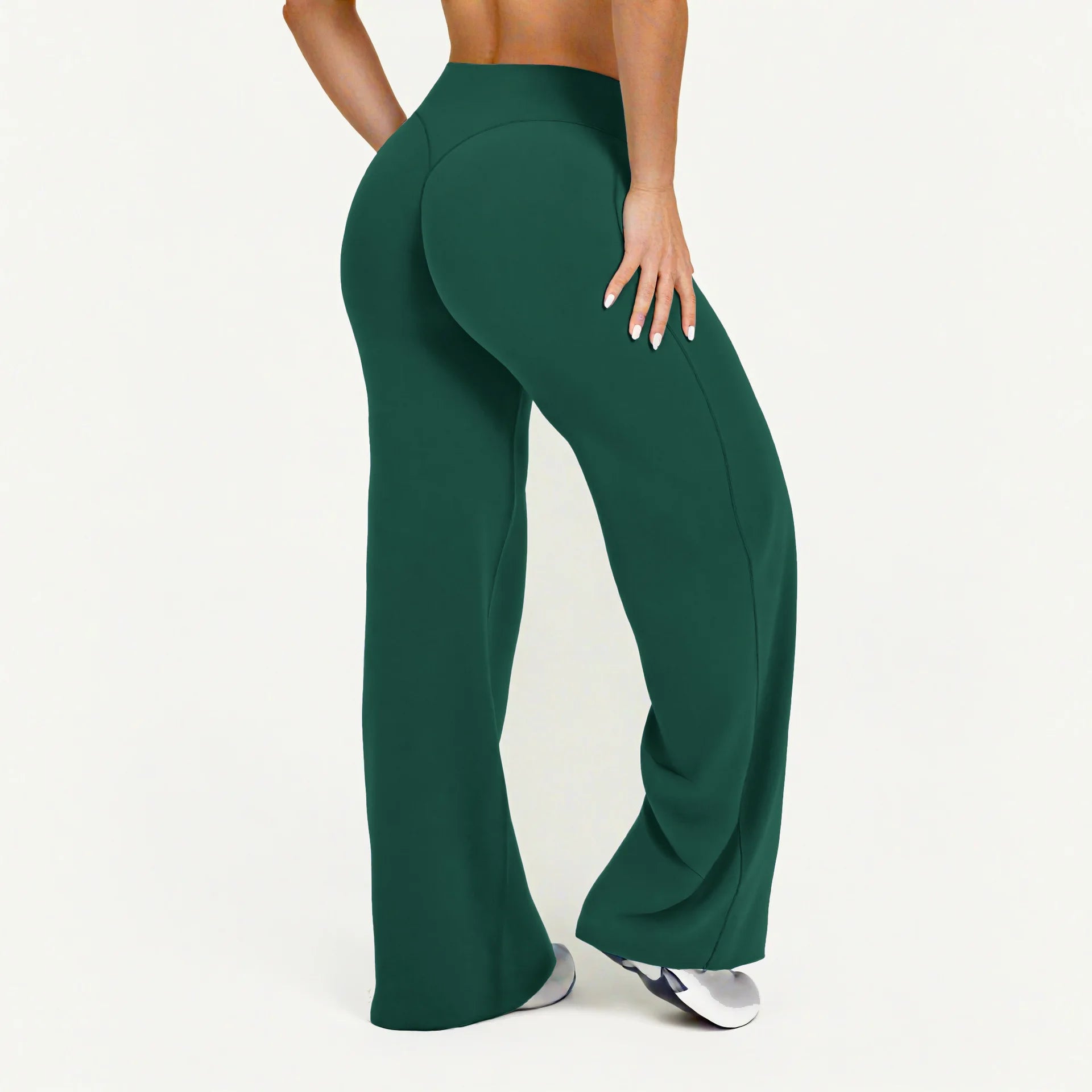 Straight Leg Pants Ultra Soft Butter Fabric Women Mid-Waist Yoga Pants Naked Feel Sports Leggings Pilates Running Sport Trousers