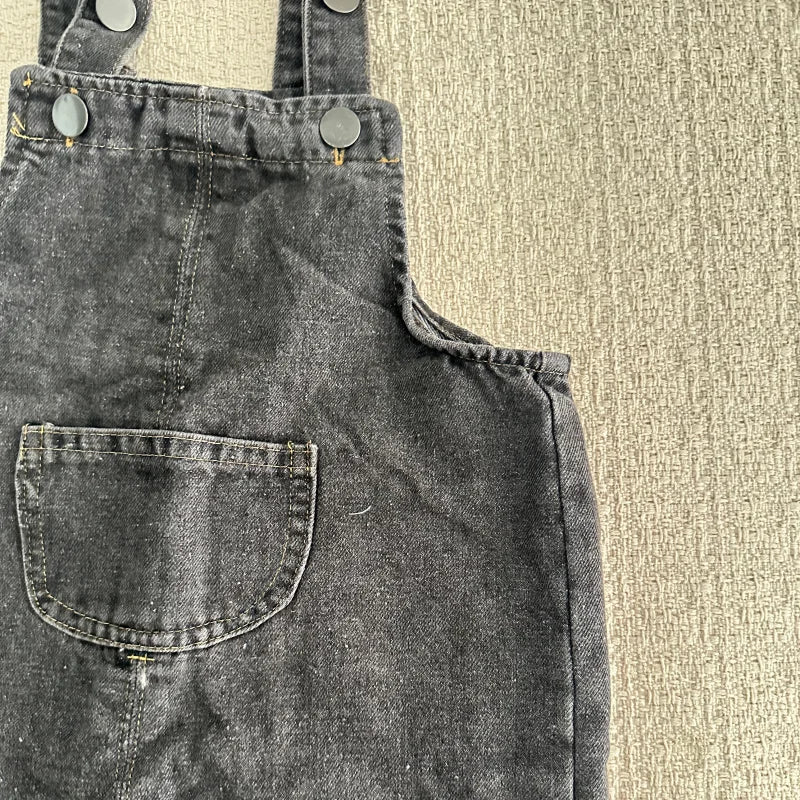 Summer Children Denim Short Baby Boys Girls Overalls Cool Roll Hem Design Kids Jumpsuits