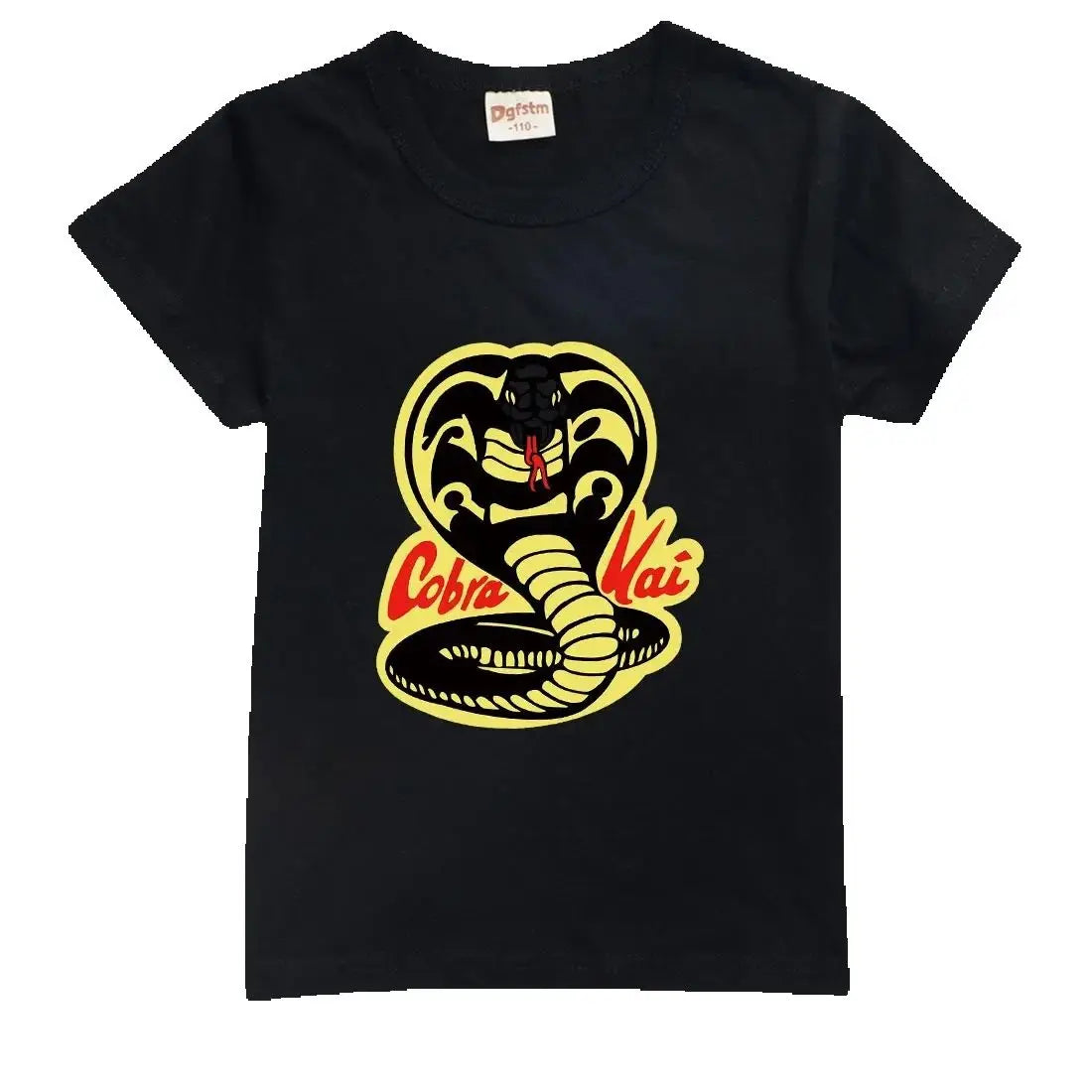 Kids Tshirt Short Sleeve Cobra Kai Print Top Girls Boys Summer New Clothes Children's  Adults Parent Child Cotton T Shirts