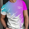 The new men's T-shirt for summer 2025 is casual soft comfortable and breathable with 3D gradient pattern printing