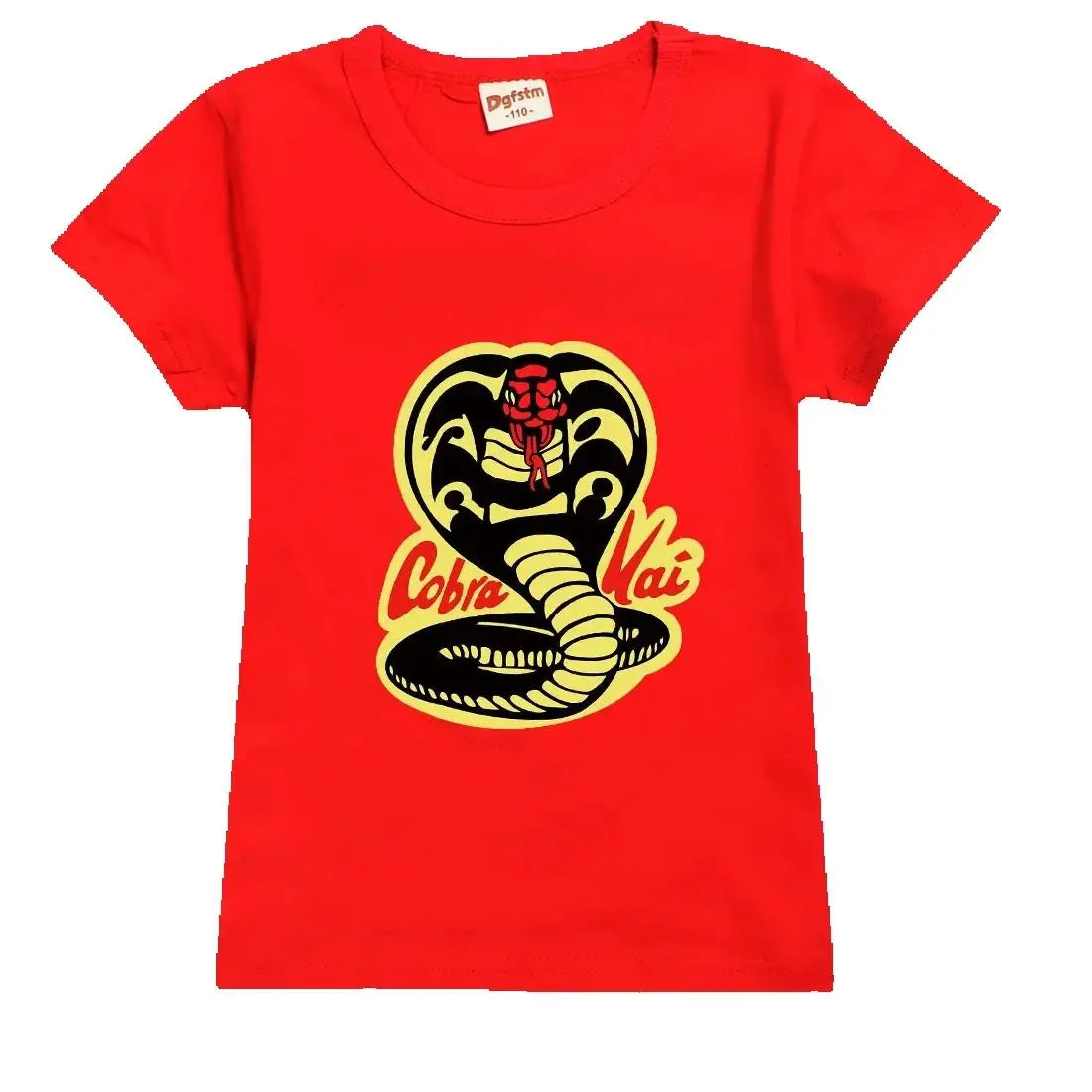 Kids Tshirt Short Sleeve Cobra Kai Print Top Girls Boys Summer New Clothes Children's  Adults Parent Child Cotton T Shirts