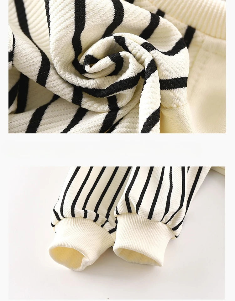 Spring Children's Spring Clothes Round Neck Long Sleeve Sweater Boys and Girls Trendy Baby Stylish Children's Clothing 2PCS