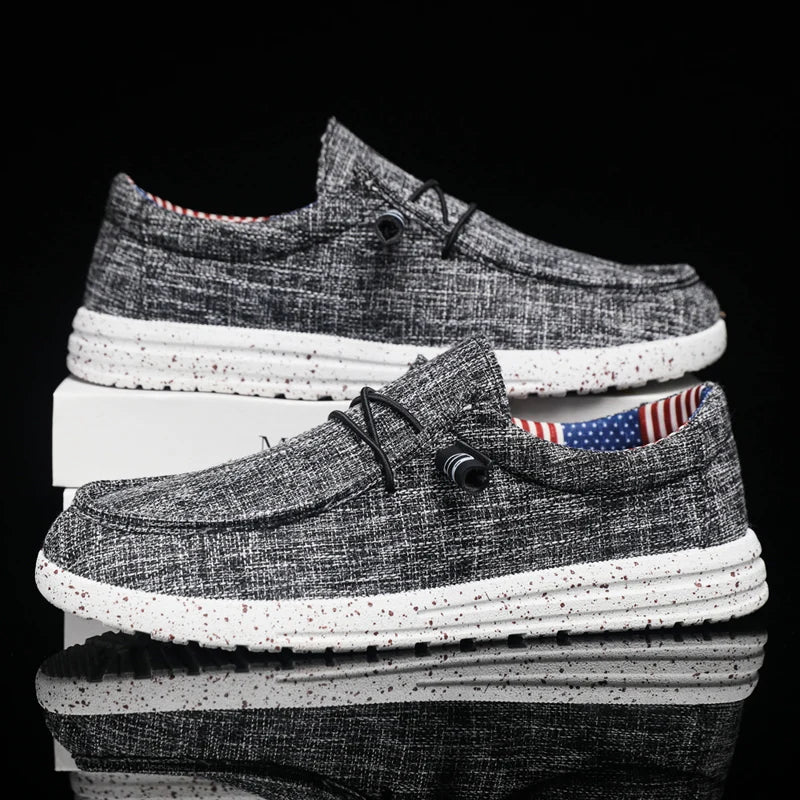 Canvas shoes for men - new style, breathable, suitable for spring and autumn, trendy, thick sole, one-piece boot, low heel, suit