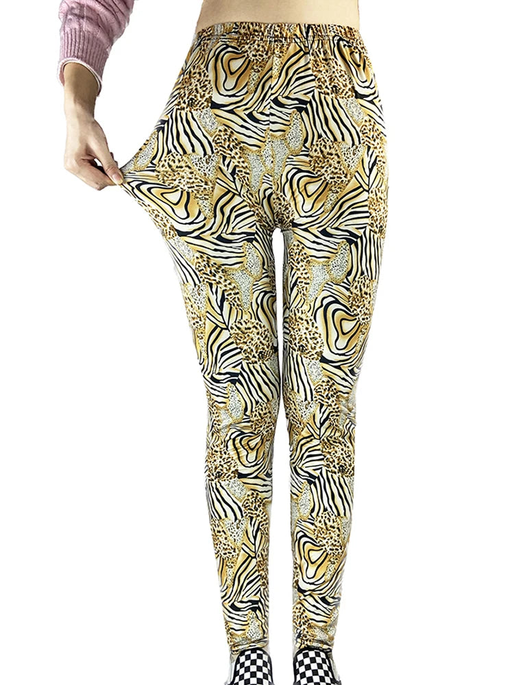 CUHAKCI Fashion Women Leggings Beautiful Leaf Floral Printing High Waist Jeggings Stretch Pant Sexy Hot Sale Clothing Mujer