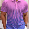 Men's Polo Shirt Gradient 3D Print Men's Tops Outdoor Casual Button Lapel T-Shirt Street Fashion Male Loose Oversized Clothing