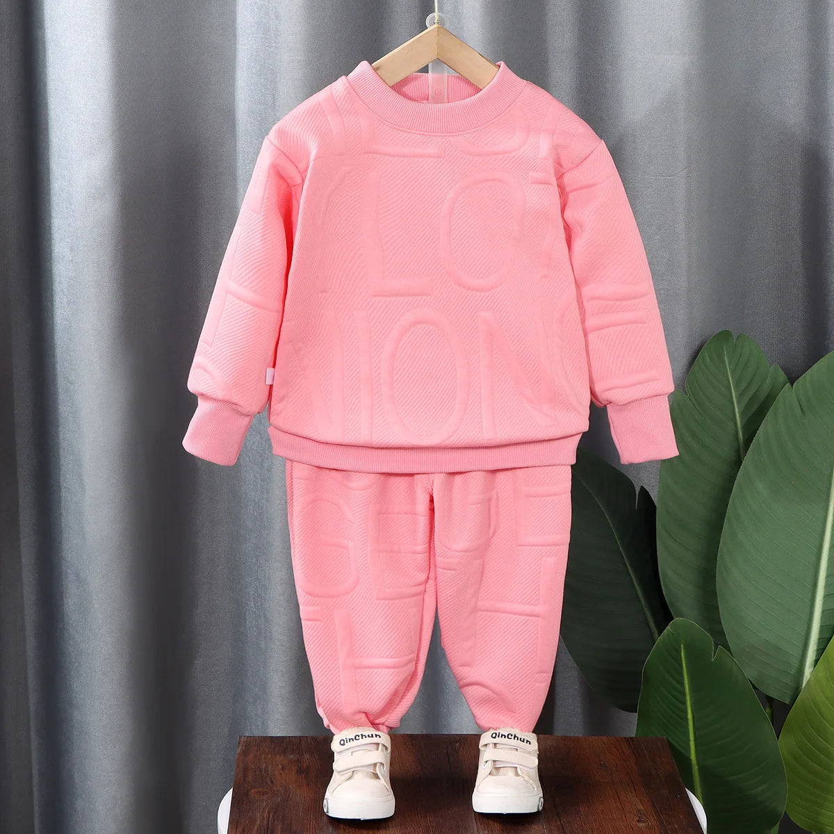 Spring Children's Spring Clothes Round Neck Long Sleeve Sweater Boys and Girls Trendy Baby Stylish Children's Clothing 2PCS