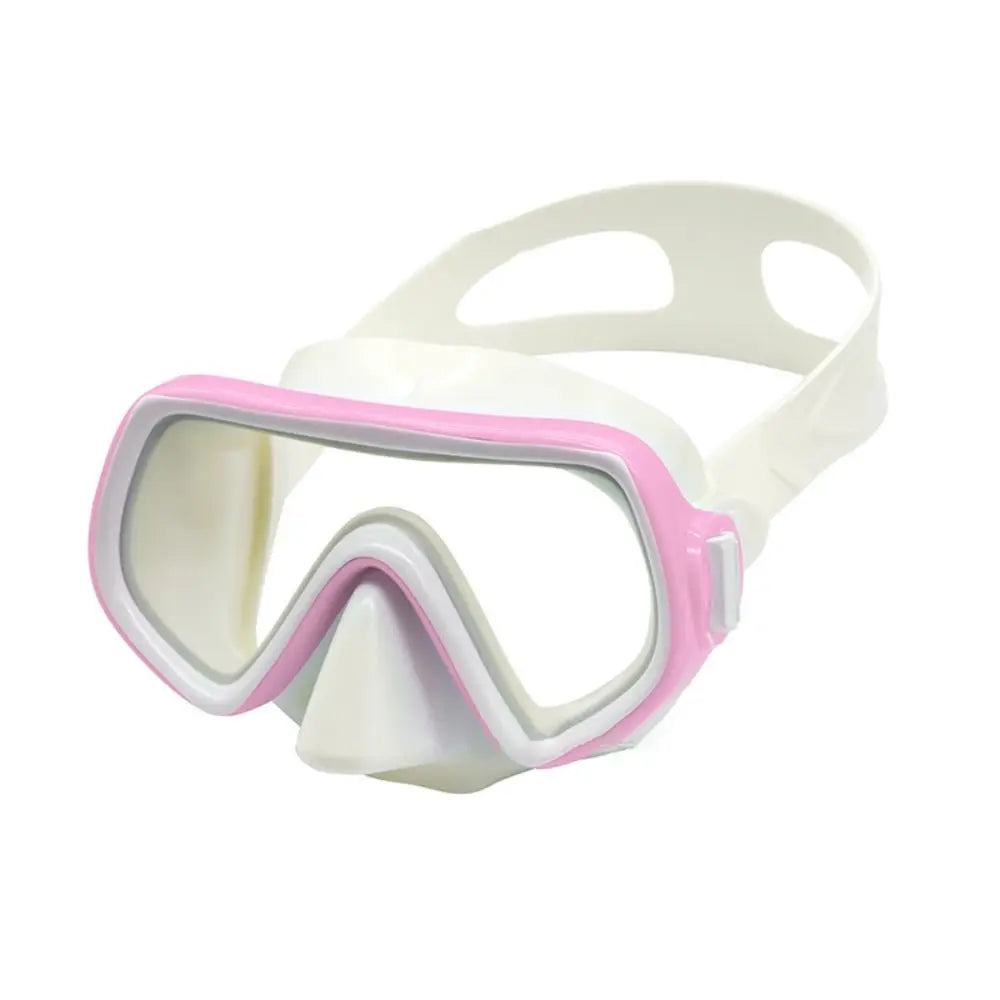 Unisex PC Glass Kids Swim Goggles with Nose Cover PVC Strap Snorkel Swimming Goggles Anti-Leak Wide View Child Diving Mask Boys