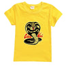 Kids Tshirt Short Sleeve Cobra Kai Print Top Girls Boys Summer New Clothes Children's  Adults Parent Child Cotton T Shirts