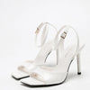Classic Black Ankle Strap Stiletto Heels, Square Toe Open Toe HighHeels, Women's Versatile Dress Shoesfor All Occasions