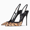 New silver patent leather flat buckle sandals with pointed edges and slim heels, stylish and stylish, worn in the backless style