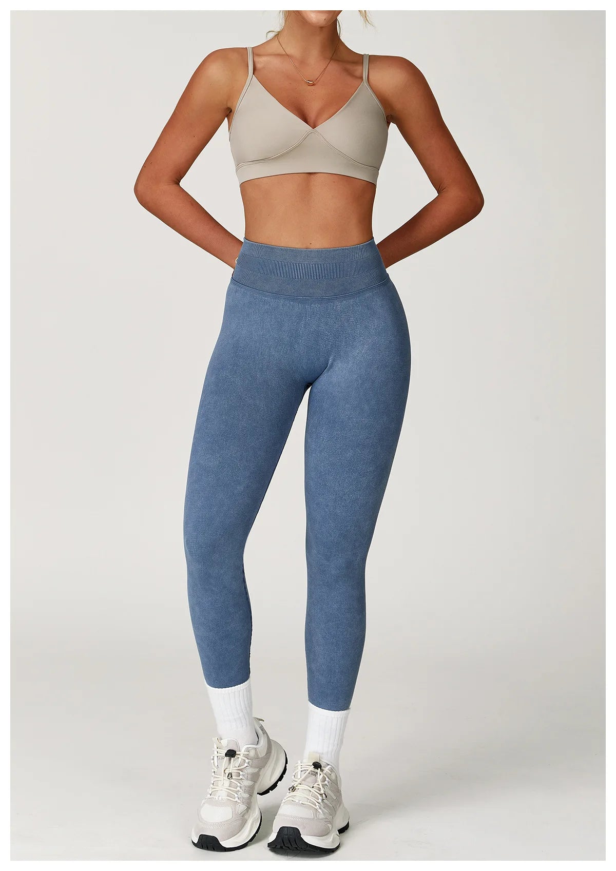 Yoga pants, impact leggings for women, seamless sports yoga pants, high-waisted ribbed gym wear, fitness training clothes