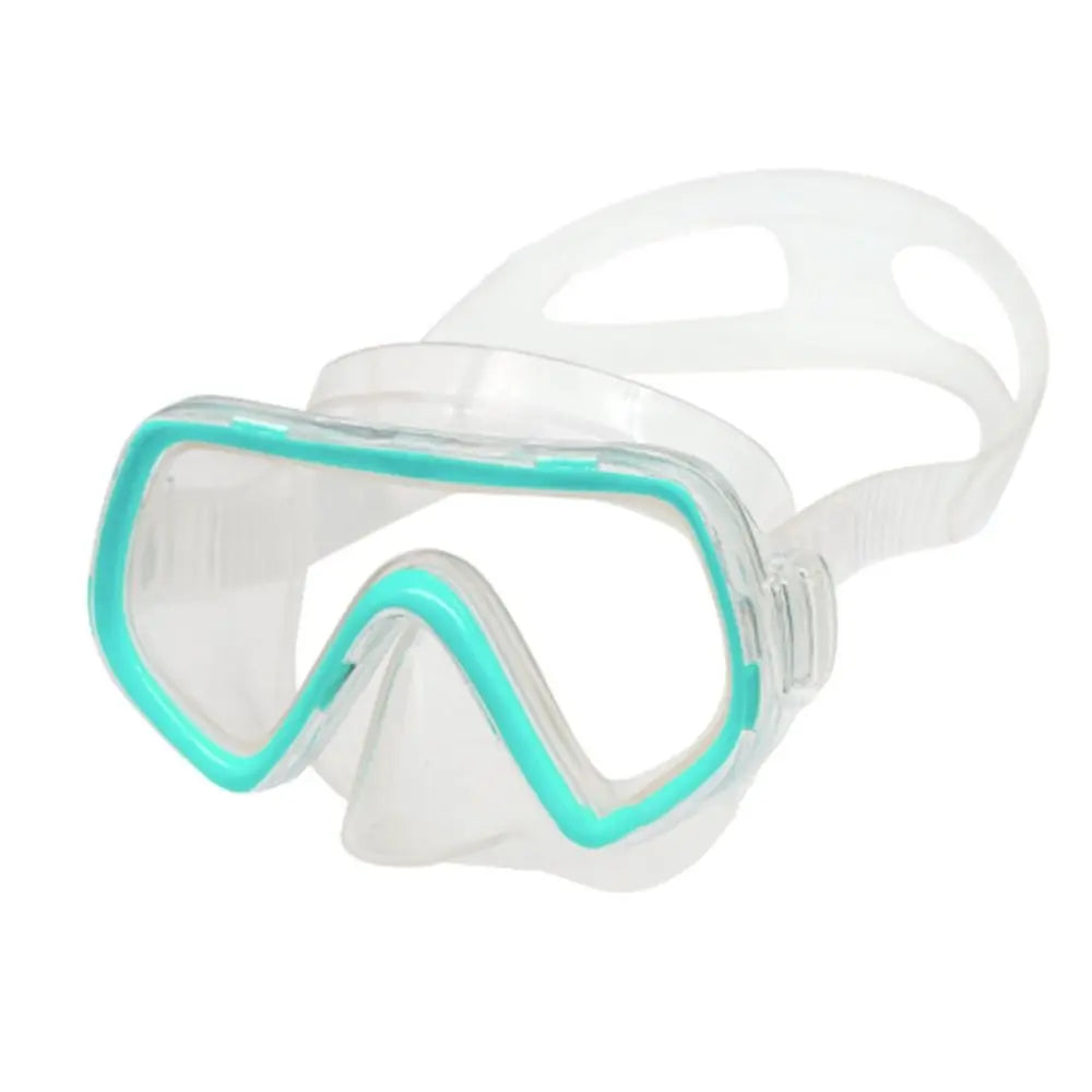 Unisex PC Glass Kids Swim Goggles with Nose Cover PVC Strap Snorkel Swimming Goggles Anti-Leak Wide View Child Diving Mask Boys