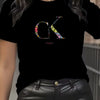 Summer luxury brand fashion cartoon letter print crew collar clothing short sleeve T-shirt trend women's summer Y2K top