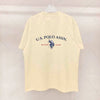 Simple Style Men's Cotton T-shirt Polo Letter Graphic Printing Casual Round Neck Men's Short-sleeved Top Free Shipping