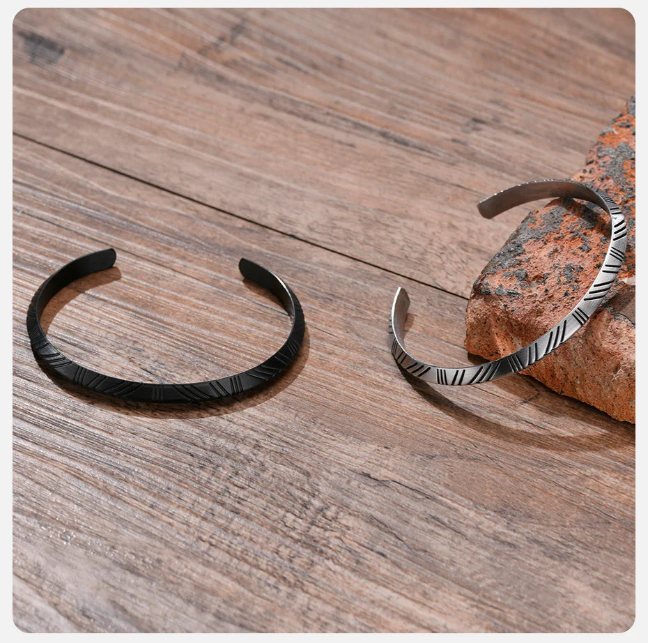Vnox Vintage Norse Viking Cuff Bangle for Men, Stainless Steel Tribal Arrow Almut Male Bracelet,Rock Punk Boy Retro Jewelry