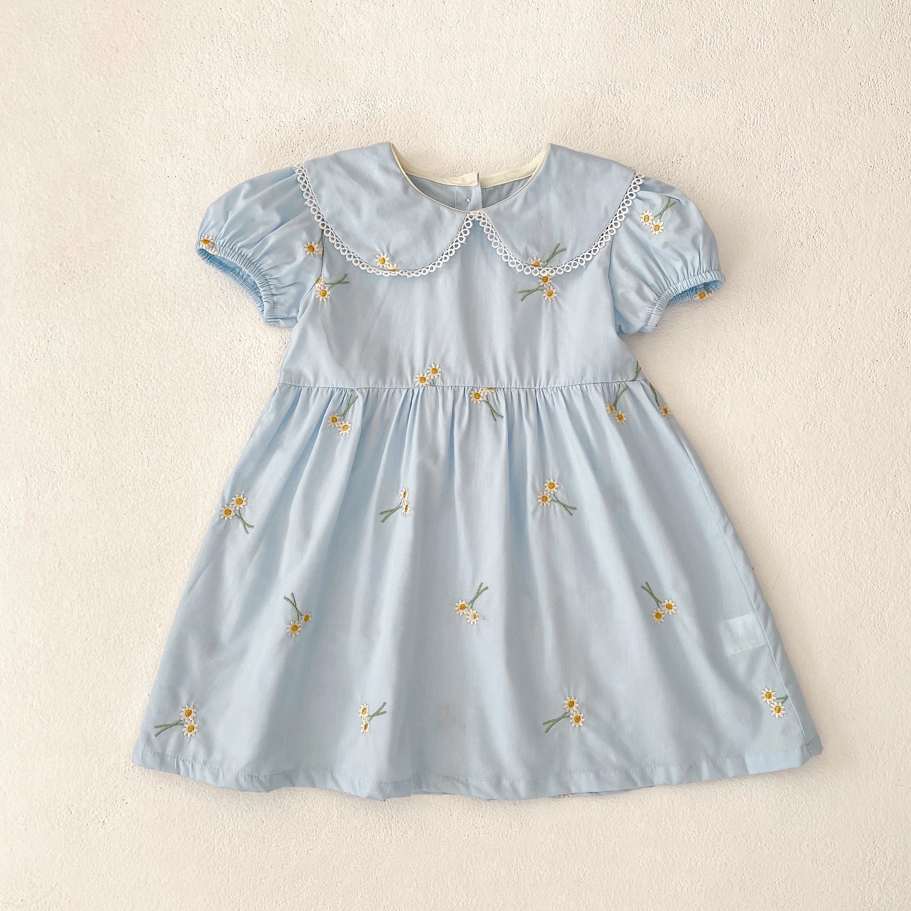 Summer New Little Girls Toddler Princess Dresses 1-6Yrs Girls Fashion Embroidered Flower Dress Kids Flying Sleeves Party Clothes