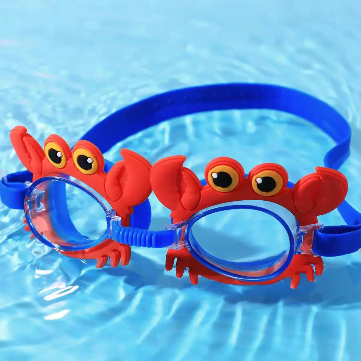 Crab Shape Children's Diving Glasses Children Swimming Goggles Waterproof Anti Fog Adjustable Glasses