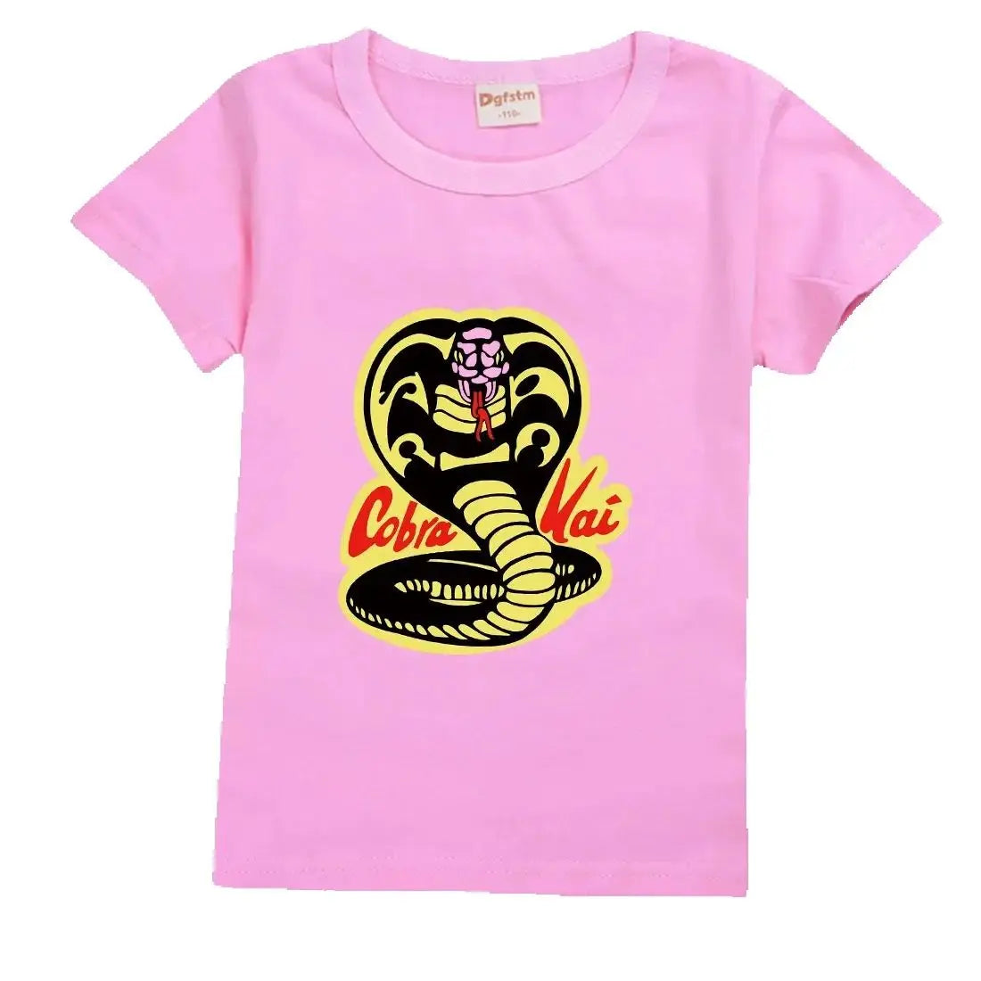 Kids Tshirt Short Sleeve Cobra Kai Print Top Girls Boys Summer New Clothes Children's  Adults Parent Child Cotton T Shirts