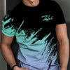 The new men's T-shirt for summer 2025 is casual soft comfortable and breathable with 3D gradient pattern printing
