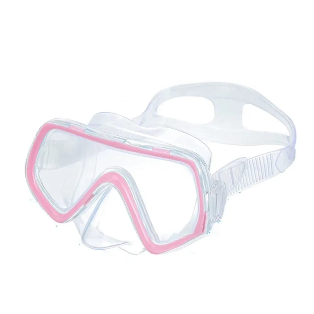 Unisex PC Glass Kids Swim Goggles with Nose Cover PVC Strap Snorkel Swimming Goggles Anti-Leak Wide View Child Diving Mask Boys