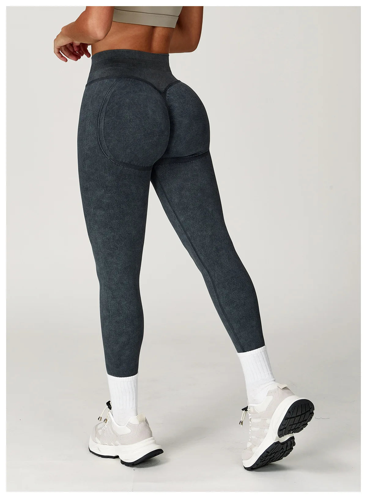 Yoga pants, impact leggings for women, seamless sports yoga pants, high-waisted ribbed gym wear, fitness training clothes