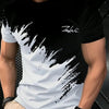 The new men's T-shirt for summer 2025 is casual soft comfortable and breathable with 3D gradient pattern printing