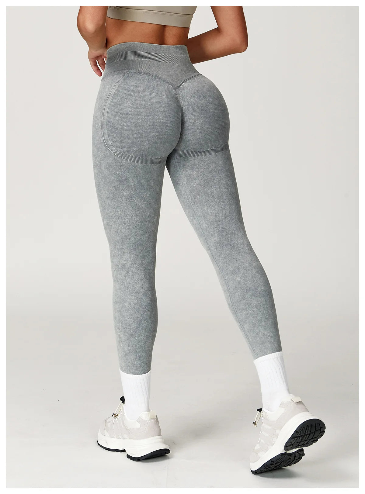 Yoga pants, impact leggings for women, seamless sports yoga pants, high-waisted ribbed gym wear, fitness training clothes