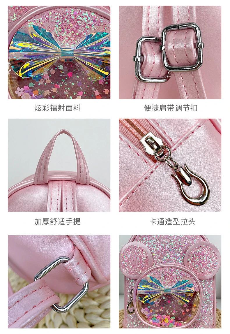 Cute Children Bag Fashion Sequin Kindergarten Backpacks for Baby Girls Cartoon Mouse Casual Backpack Princess Bag Girls Gifts