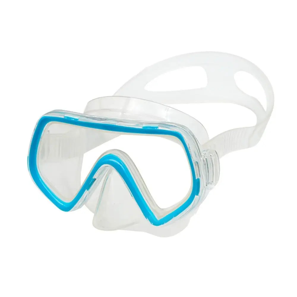 Unisex PC Glass Kids Swim Goggles with Nose Cover PVC Strap Snorkel Swimming Goggles Anti-Leak Wide View Child Diving Mask Boys
